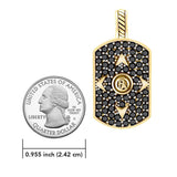 Performance Amulet Solid Yellow Gold Pendant with Black Spinel GPD3714 - Jewelry