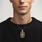 Performance Amulet Solid Yellow Gold Pendant with Black Spinel GPD3714 - Jewelry