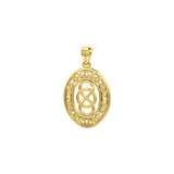 Hold the endless magic ~ Celtic Knotwork Solid Gold Pendant GPD4133