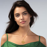 Celtic Trinity Quaternary Knot Solid Gold Pendant GPD4637 - Jewelry