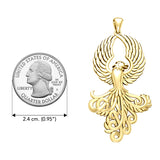 Majestic Phoenix Solid Yellow Gold Pendant GPD5071