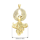 Majestic Phoenix Solid Yellow Gold Pendant GPD5071