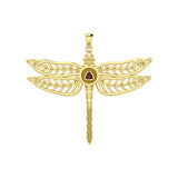 The Celtic Dragonfly with Recovery Solid Yellow Gold Pendant GPD5389