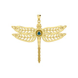 The Celtic Dragonfly with Recovery Solid Yellow Gold Pendant GPD5389