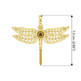 The Celtic Dragonfly with Recovery Solid Yellow Gold Pendant GPD5389