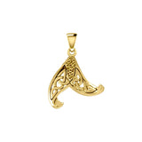 Mermaid Celtic Tail Solid Yellow Gold Pendant GPD5473