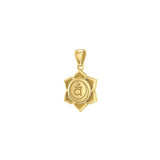 Svadhisthana Sacral Chakra Solid Yellow Gold Pendant GPD5624