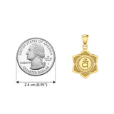 Svadhisthana Sacral Chakra Solid Yellow Gold Pendant GPD5624
