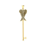 Angel Wings Spiritual Enchantment Key Solid Gold Pendant GPD5710