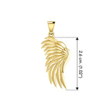Angel Wing Solid Yellow Gold Pendant GPD5762