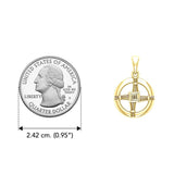 Saint Brigids Cross Solid Yellow Gold Pendant GPD5882