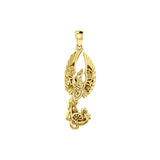 Steampunk Celtic Phoenix Solid Yellow Gold Pendant GPD6000 - Jewelry