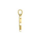 Double Roses in Heart Solid Gold Pendant GPD6047 - Jewelry