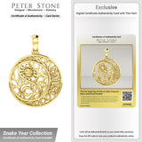 The Yin Yang Tree of Life on Celtic Crescent Moon Solid Gold Pendant GPD6060