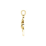 The Manta Ray with Yin Yang Symbol Solid Yellow Gold Pendant GPD6075