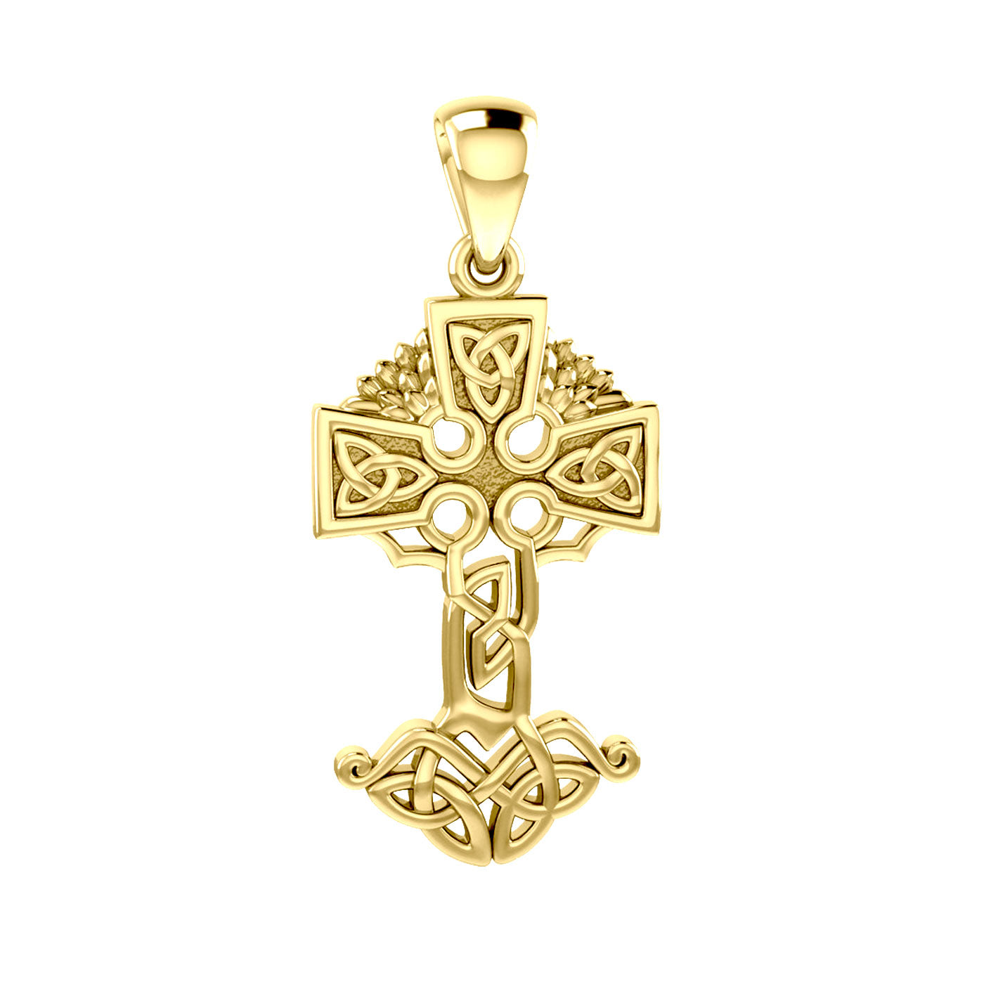 Gold Celtic Cross Necklace - YouTube
