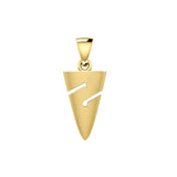 Cave Divers Line Arrow Solid Gold Pendant GPD6161