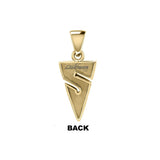 Cave Divers Line Arrow Solid Gold Pendant GPD6161