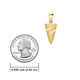 Cave Divers Line Arrow Solid Gold Pendant GPD6161 - Jewelry