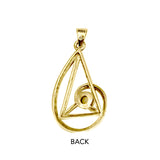 Peter Stone Golden Ratio Solid Yellow Gold Pendant with Gemstone GPD6178