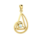 Peter Stone Golden Ratio Solid Yellow Gold Pendant with Gemstone GPD6178