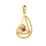 Peter Stone Golden Ratio Solid Yellow Gold Pendant with Gemstone GPD6178