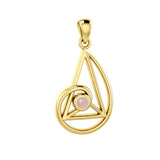 Peter Stone Golden Ratio Solid Yellow Gold Pendant with Gemstone GPD6178