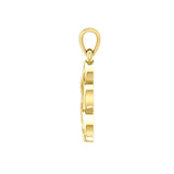 Elegance: Yellow Gold Enchanted Magic Celtic Triquetra Heart Pendant - GPD6195 by Peter Stone - Jewelry