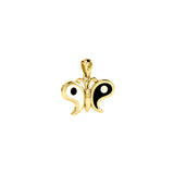 Harmony and Balance Solid Gold Yin Yang Butterfly Pendant GPD6210