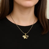 Harmony and Balance Solid Gold Yin Yang Butterfly Pendant GPD6210