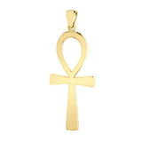 Large size 60 mm. Ankh Solid Gold Pendant