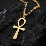 Large size 60 mm. Ankh Solid Gold Pendant