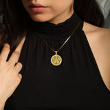 Peace with Faith Symbols Solid Yellow Gold Pendant GPD6360