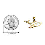 Whale Minimal One Line Solid Yellow Gold Pendant GPD6368