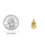Dive Helmet Solid Gold Pendant GPD6412