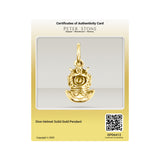 Dive Helmet Solid Gold Pendant GPD6412