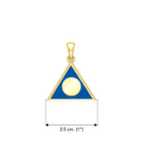 Al Anon Solid Gold Pendant With Blue Enamel Symbol Of Hope And Support Jewelry