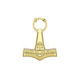 Thor’s Hammer, a powerful amulet ~ 14 Karat Solid Gold Pendant GPD677