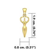 Embrace the Divine Feminine: Nile River Goddess Solid Gold Pendant - GPD982 | Awaken the Power of the Sacred Feminine - Jewelry