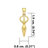 Embrace the Divine Feminine: Nile River Goddess Solid Gold Pendant - GPD982 | Awaken the Power of the Sacred Feminine
