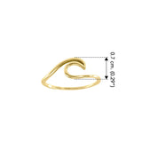 Wave Solid Yellow Gold Ring GRI1632