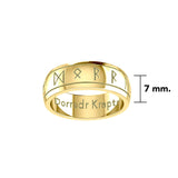 Steve Miller Runic Solid Yellow Gold Spinner Ring GRI2194