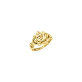 Manipura Solar Plexus Chakra with Celtic Designs Solid Yellow Gold Ring GRI2338