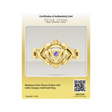 Manipura Solar Plexus Chakra with Celtic Designs Solid Yellow Gold Ring GRI2338