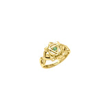 Manipura Solar Plexus Chakra with Celtic Designs Solid Yellow Gold Ring GRI2338