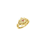 Manipura Solar Plexus Chakra with Celtic Designs Solid Yellow Gold Ring GRI2338