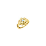 Manipura Solar Plexus Chakra with Celtic Designs Solid Yellow Gold Ring GRI2338