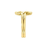Double Celtic Heart Solid Gold Ring GRI2391 - Jewelry