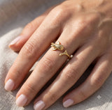 Whale Shark Solid Gold Wrap Ring