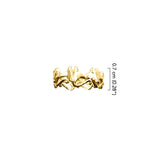 Manta Ray Solid Gold Band Ring GRI2557